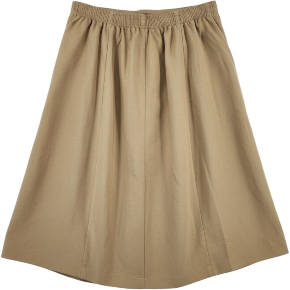 Bend Over Womens 18P Tan Khaki Elastic Waist A-Line Skirt Petite Plus